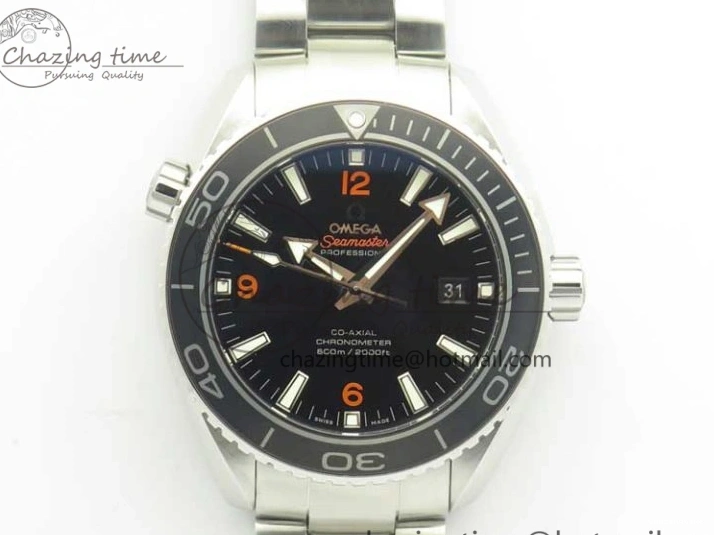 0117 Durable Planet Ocean Professional Ceramic Bezel 45.5mm 1:1 VSF Best Edition Orange Markers on SS Bracelet A8500 Super Clone 8052